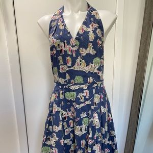 Biden cotton bistro halter dress